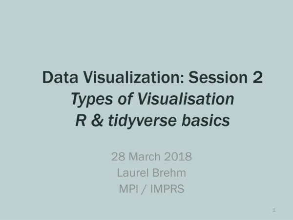 Data Visualization: Session 2 Types of Visualisation R &amp; tidyverse basics