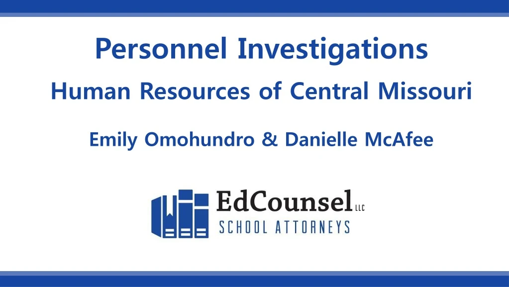 personnel investigations human resources