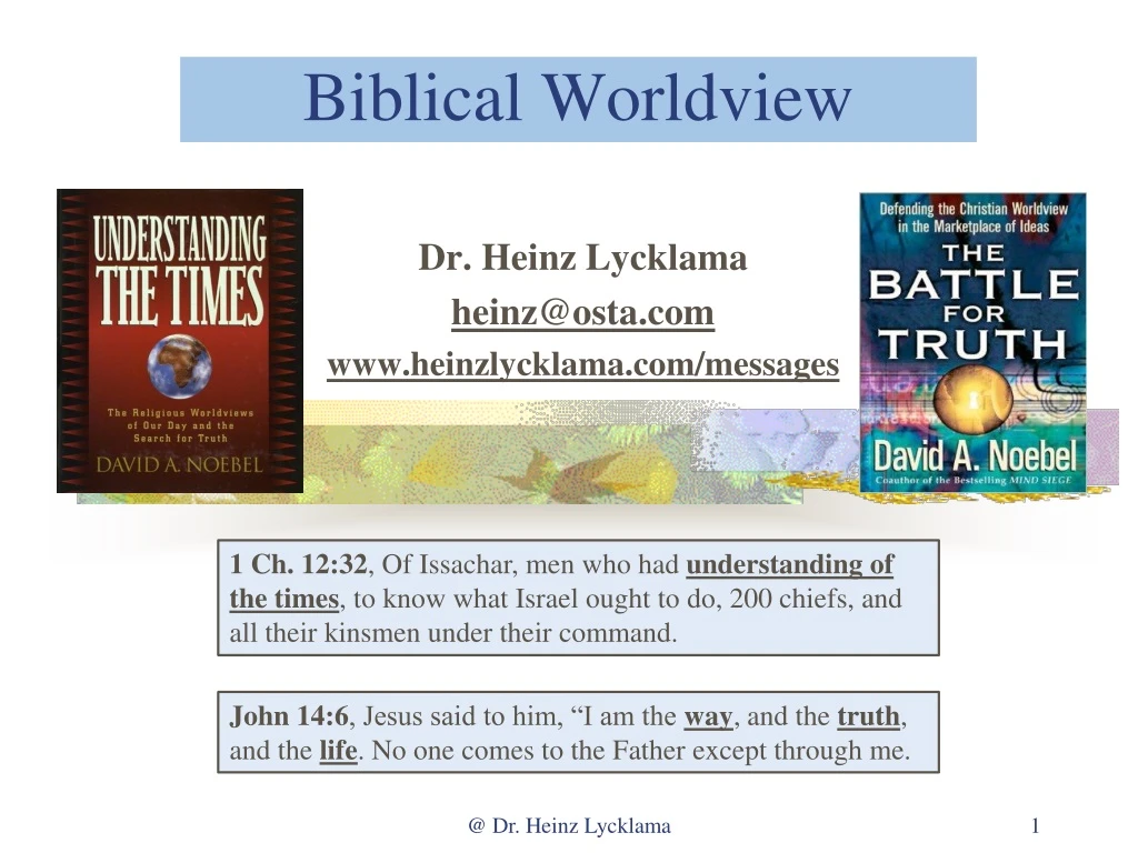 biblical worldview