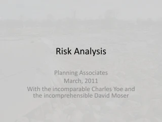 Risk Analysis & Planning Associates: Introduction to Risk Management - slide 1