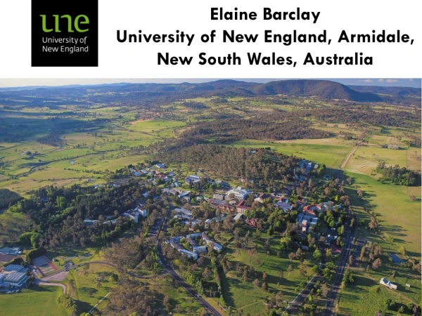 Elaine Barclay University of New England, Armidale, New South Wales, Australia