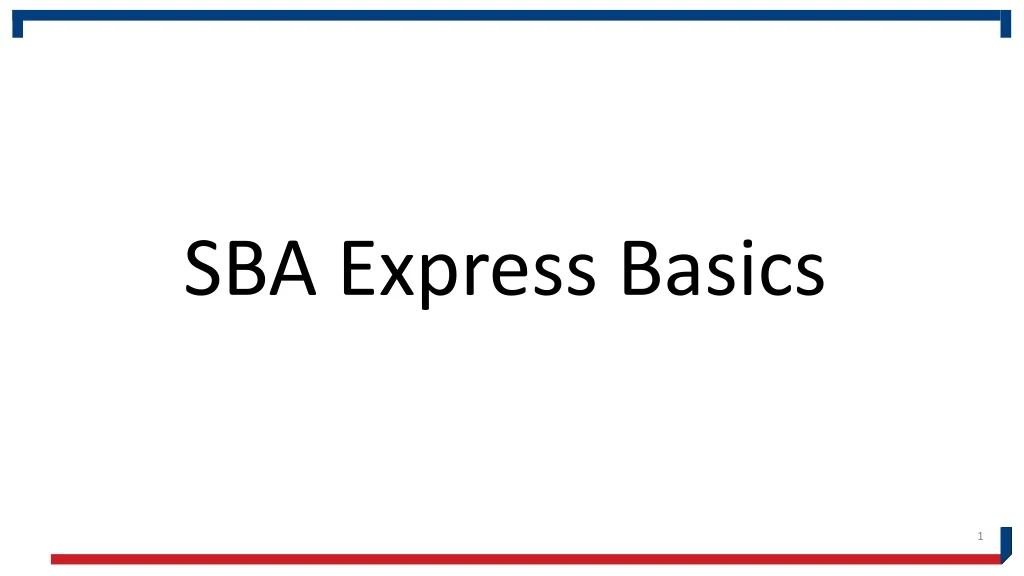 sba express basics