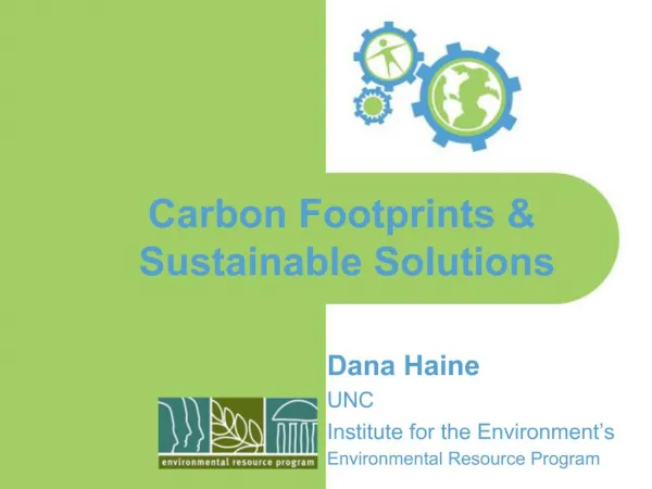 Dana Haine UNC Institute for the Environment s Environmental Resource Program