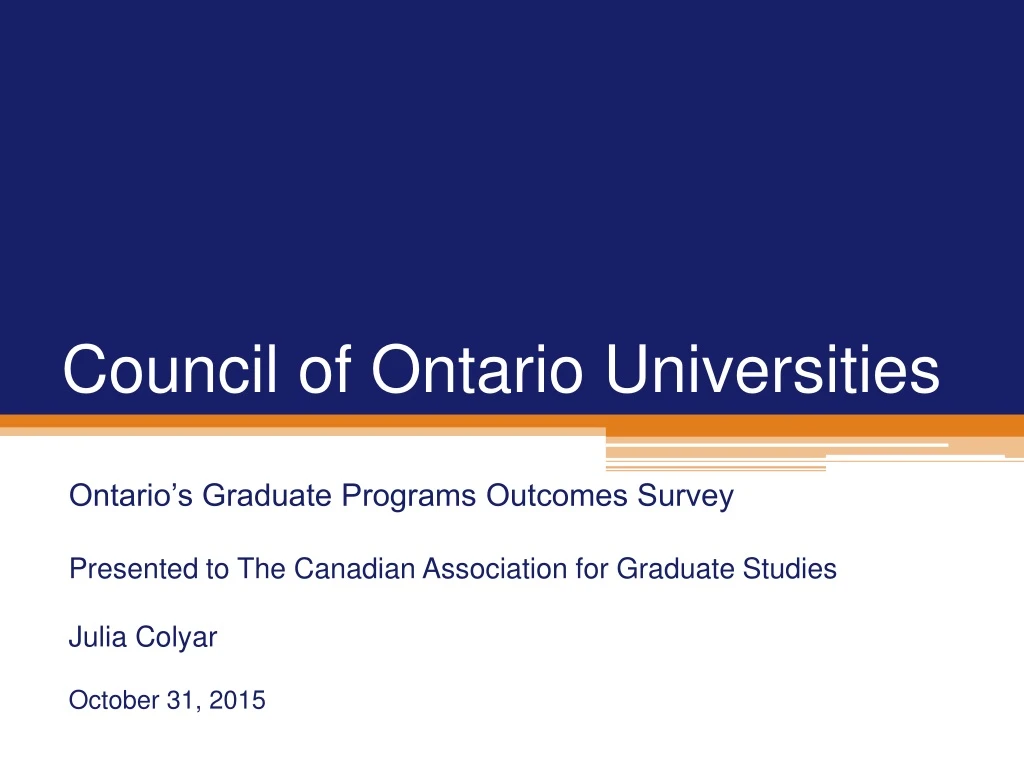 council of ontario universities