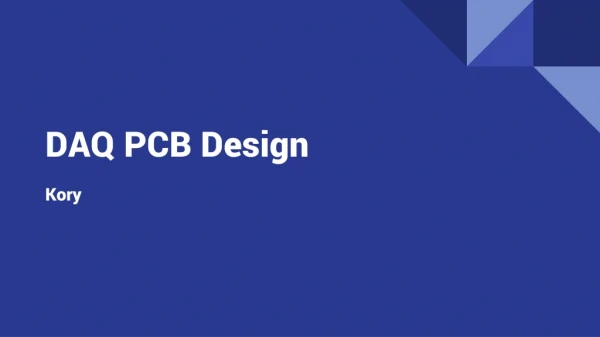 DAQ PCB Design