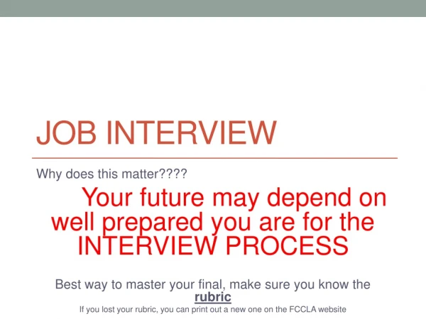 Job Interview