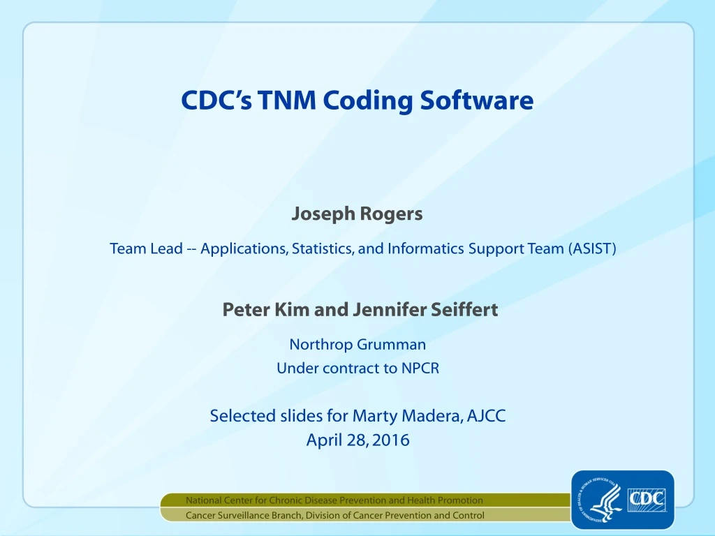 cdc s tnm coding software