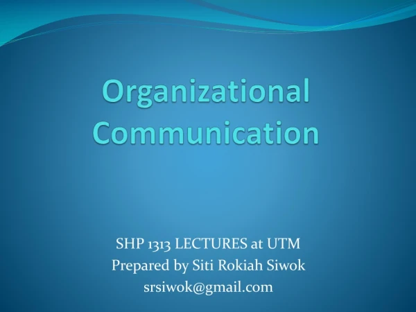 Organizational Communication