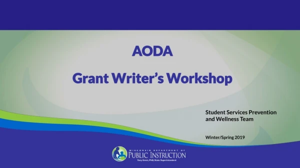 AODA Grant Writer’s Workshop