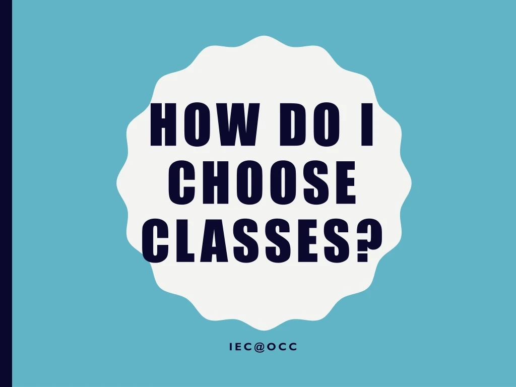 how do i choose classes