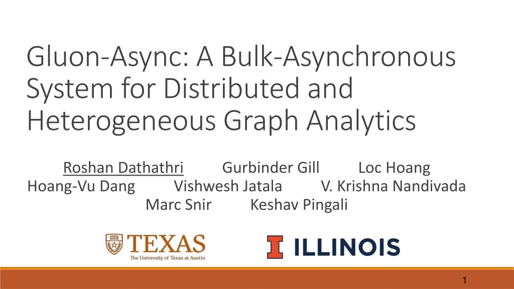 gluon async a bulk asynchronous system for distributed and heterogeneous graph analytics