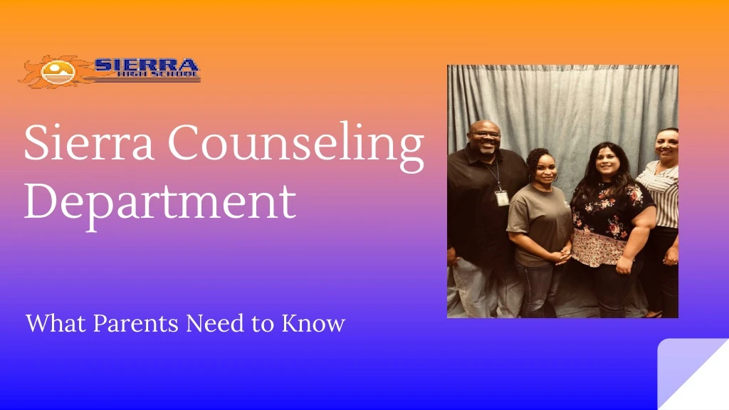 sierr a counseling department