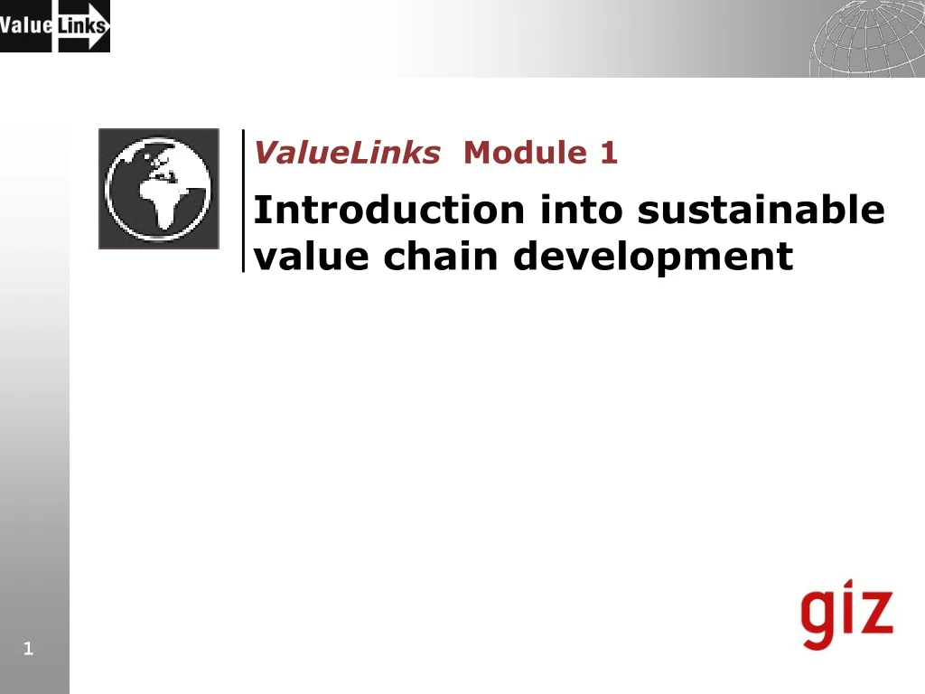 valuelinks module 1 introduction into sustainable