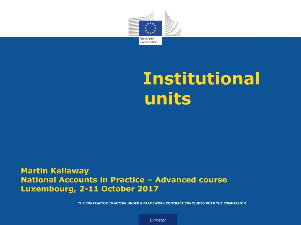 institutional units