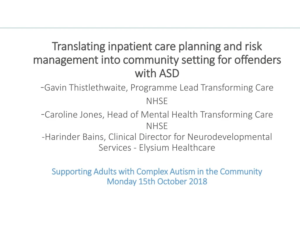 translating inpatient care planning and risk