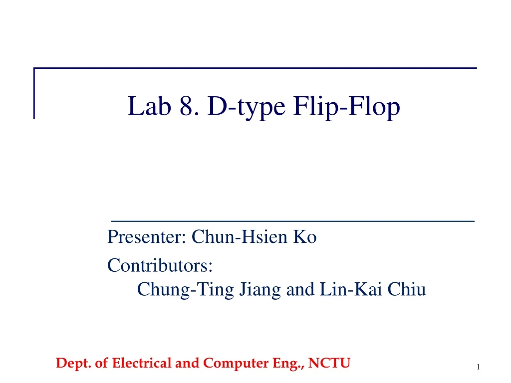 lab 8 d type flip flop