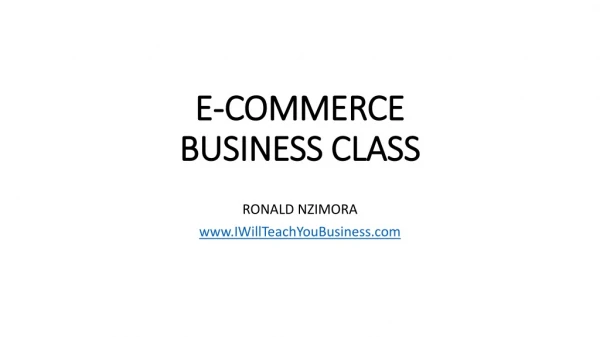 E-COMMERCE BUSINESS CLASS