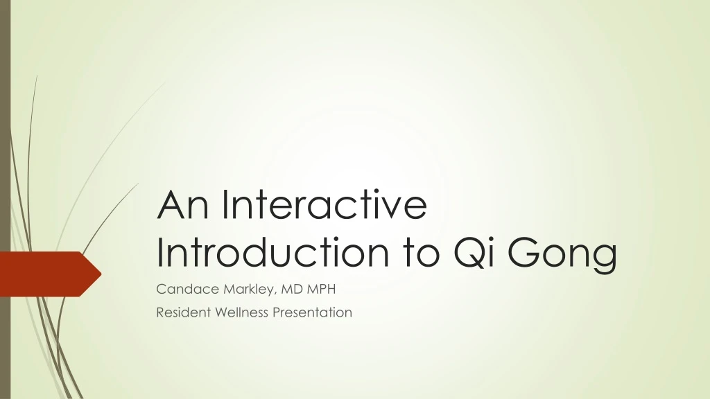 an interactive introduction to qi gong