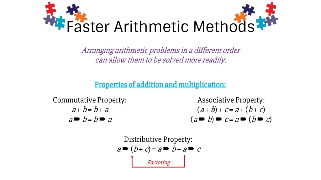 faster arithmetic methods