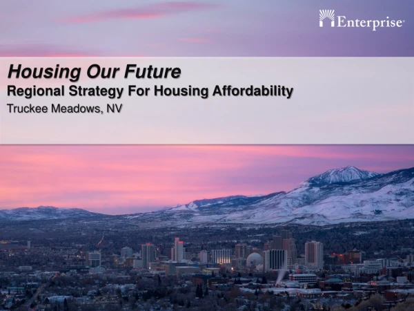 Housing Our Future Regional Strategy For Housing Affordability
