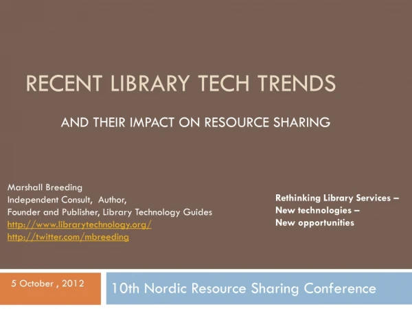 Recent Library Tech Trends