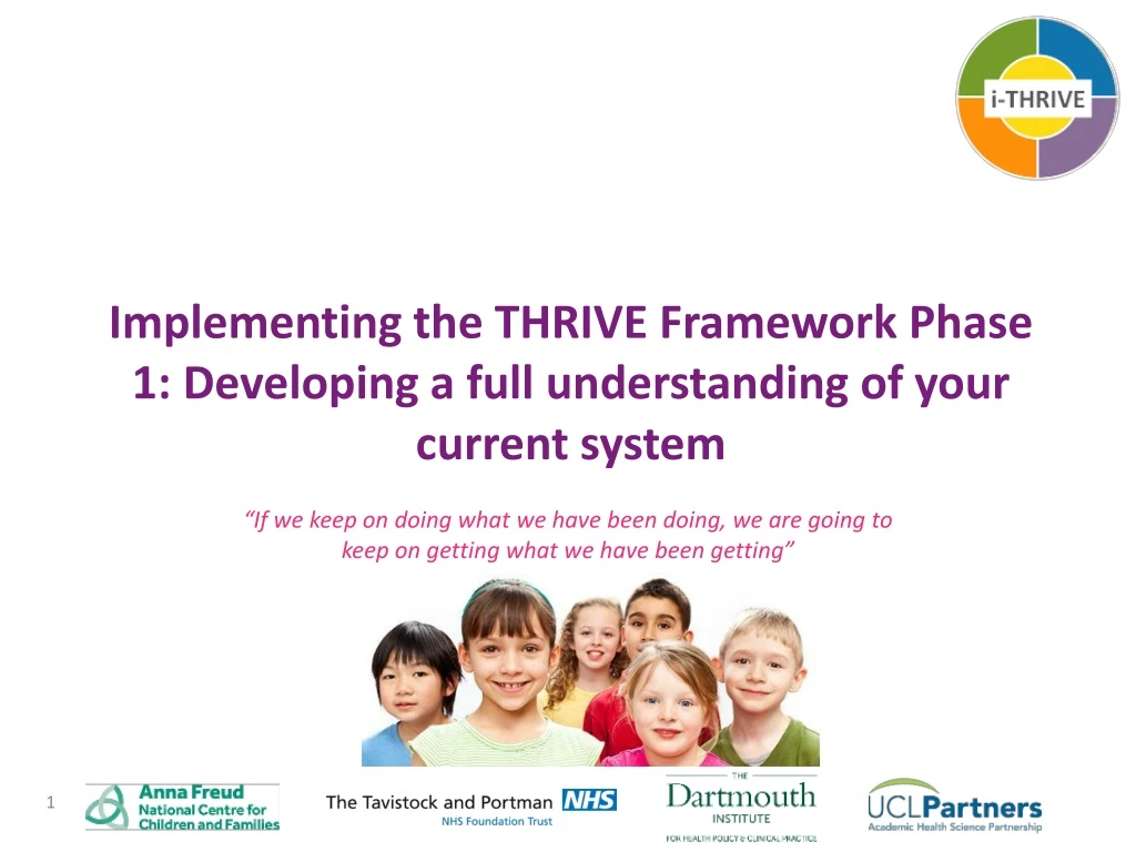 implementing the thrive framework phase 1 developing a full understanding of your current system