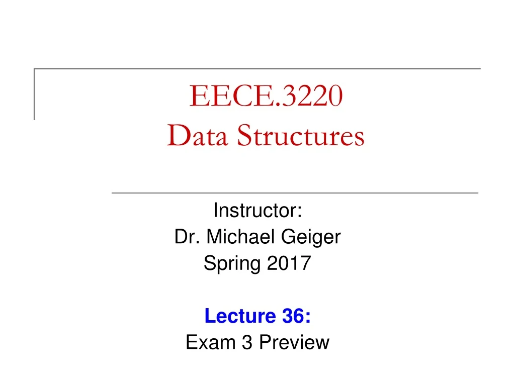 eece 3220 data structures