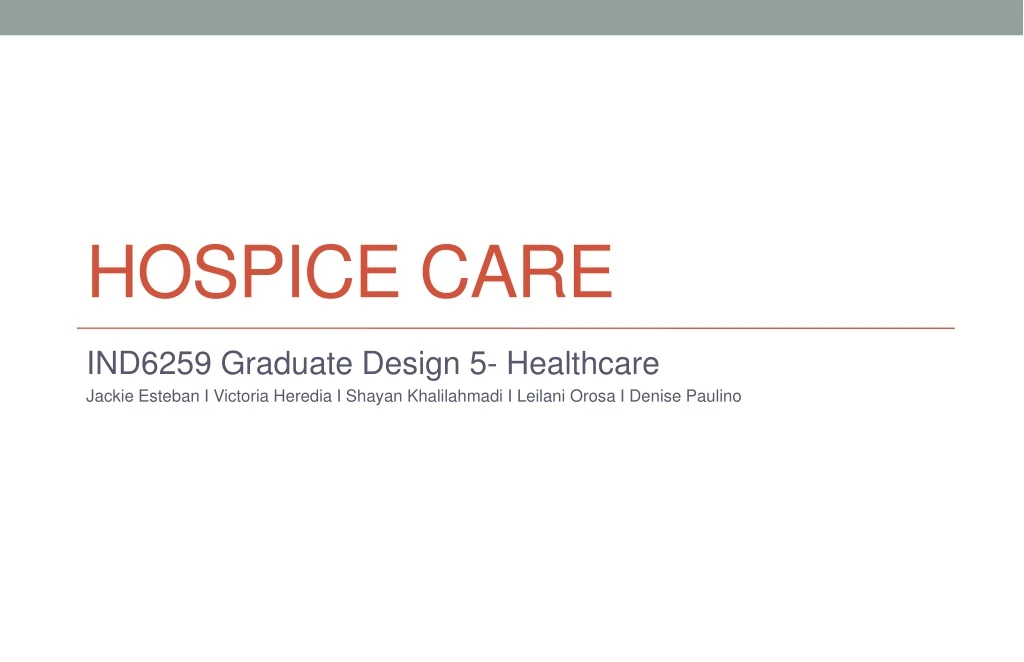 hospice care