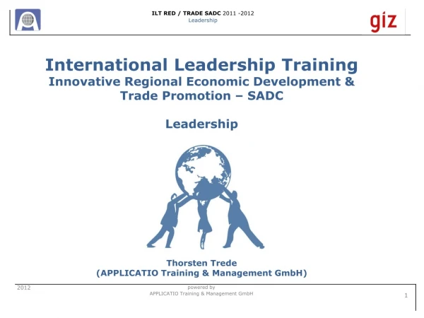 International Leadership Training Innovative Regional Economic Development &amp;