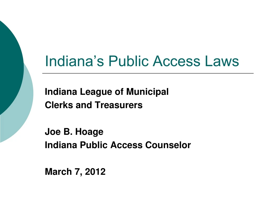 indiana s public access laws