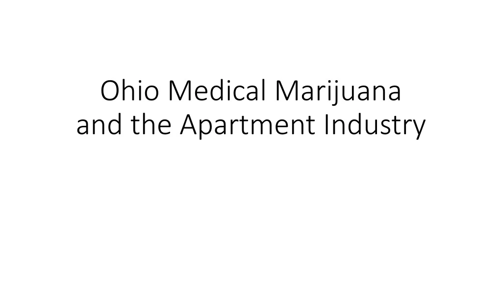ohio medical marijuana and the apartment industry