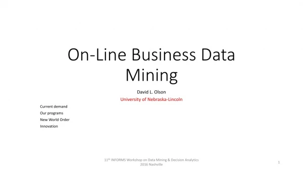 On-Line Business Data Mining