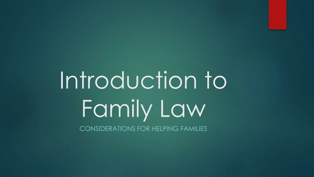 introduction to family law