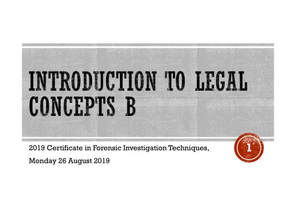 Introduction to legal concepts B