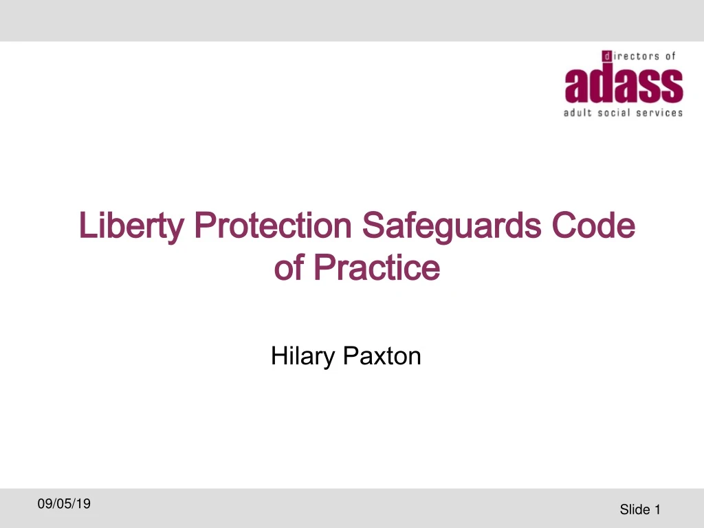 liberty protection safeguards code of practice