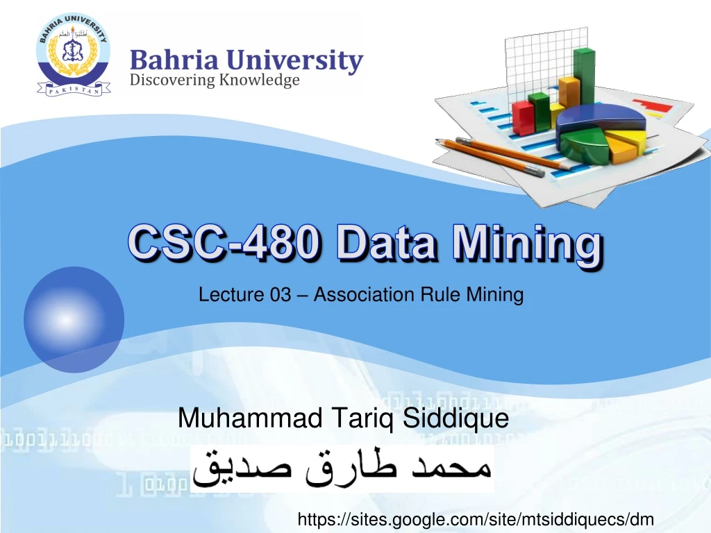 csc 480 data mining