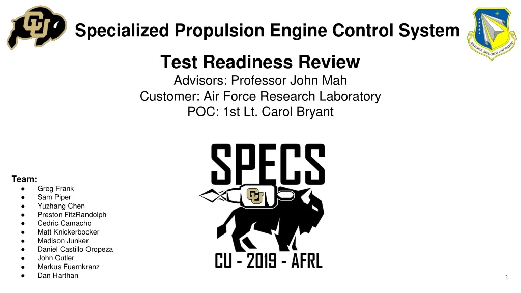 specialized propulsion engine control system