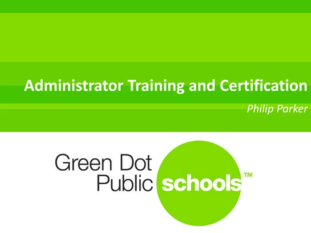 administrator training and certification