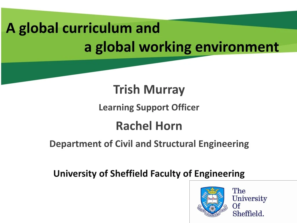 a global curriculum and a global working environment