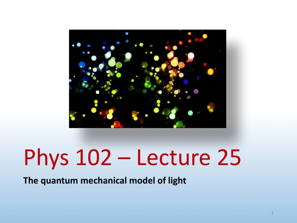 phys 102 lecture 25