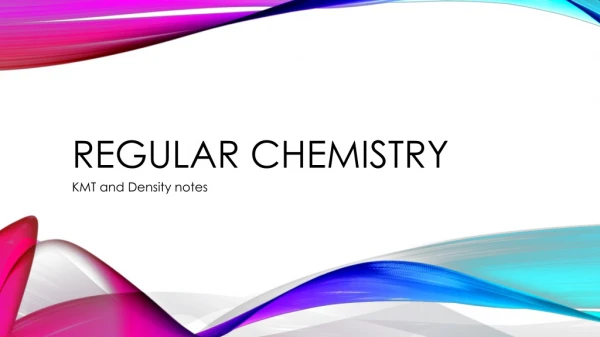 Regular Chemistry