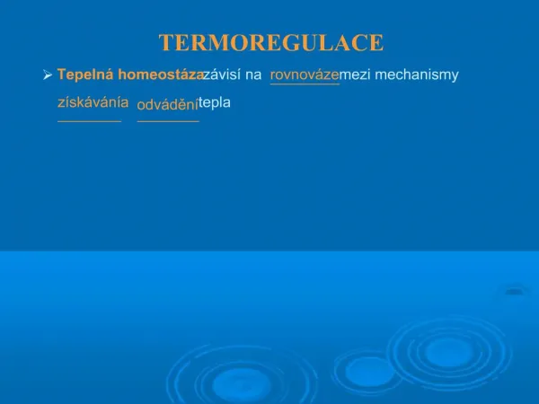 TERMOREGULACE