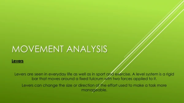 Movement Analysis