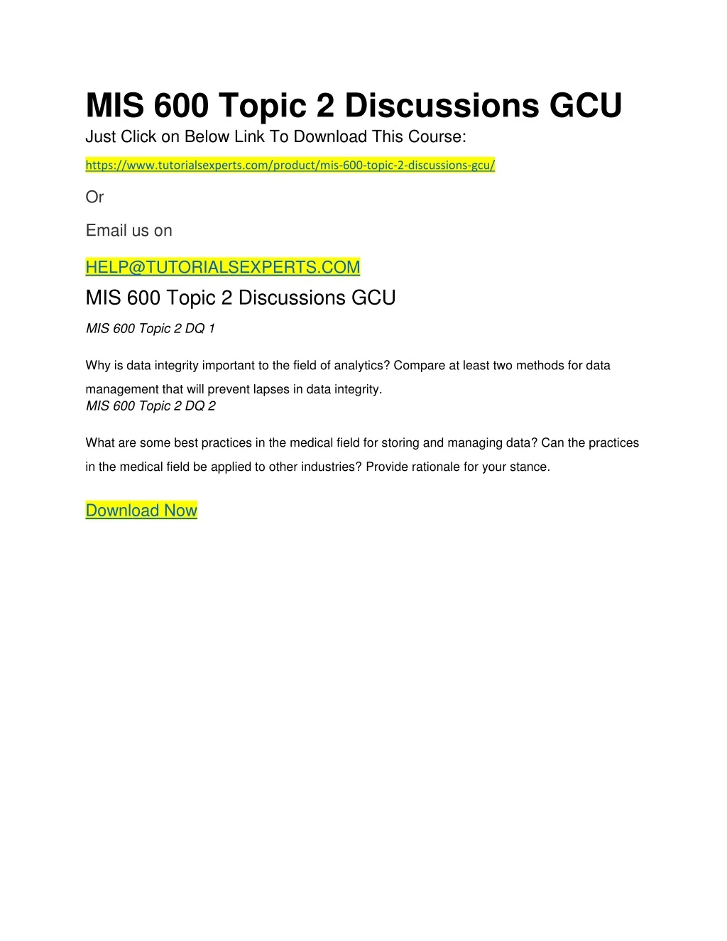 mis 600 topic 2 discussions gcu just click