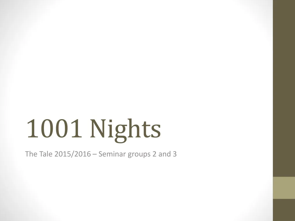 1001 nights