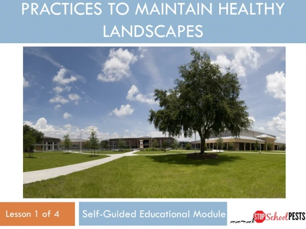 Practices to maintain healthy Landscapes