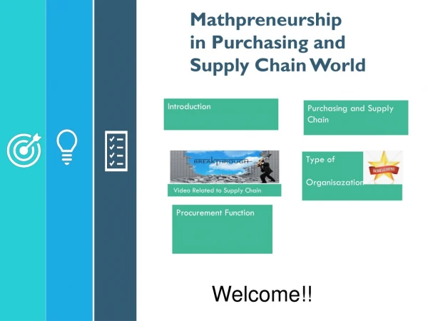 Mathpreneurship in Purchasing and Supply Chain World