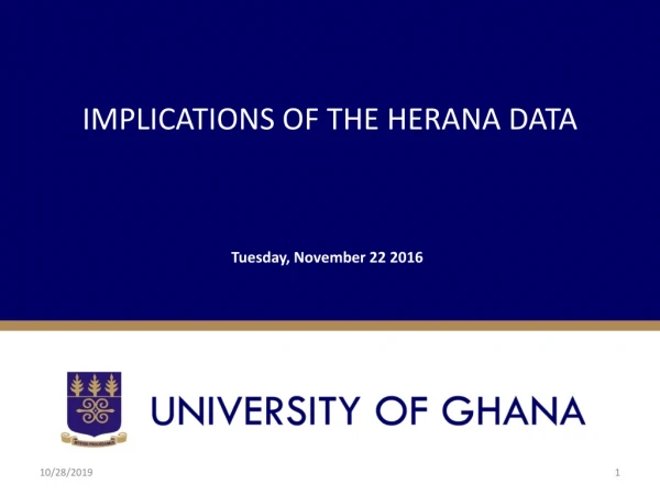 IMPLICATIONS OF THE HERANA DATA