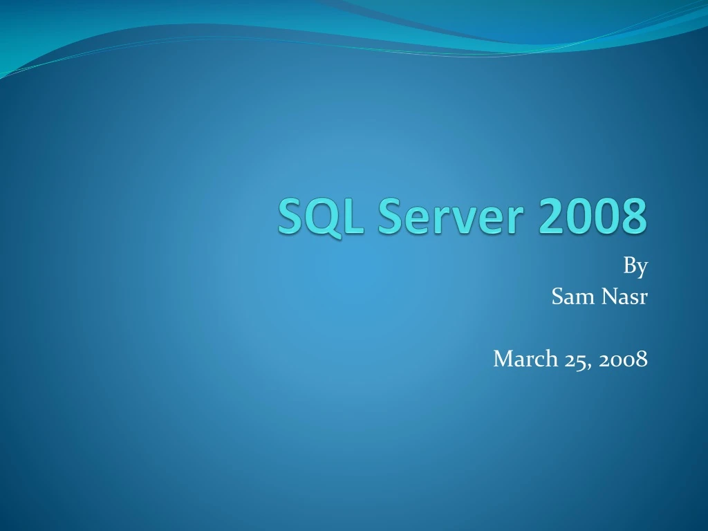 sql server 2008