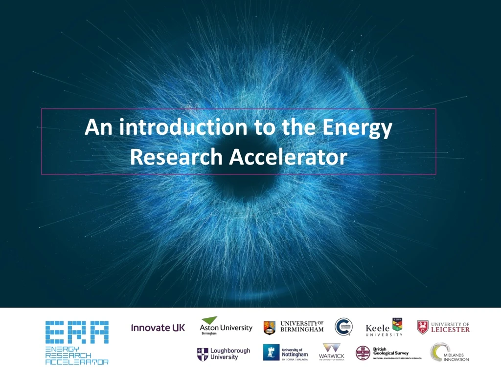 an introduction to the energy research accelerator